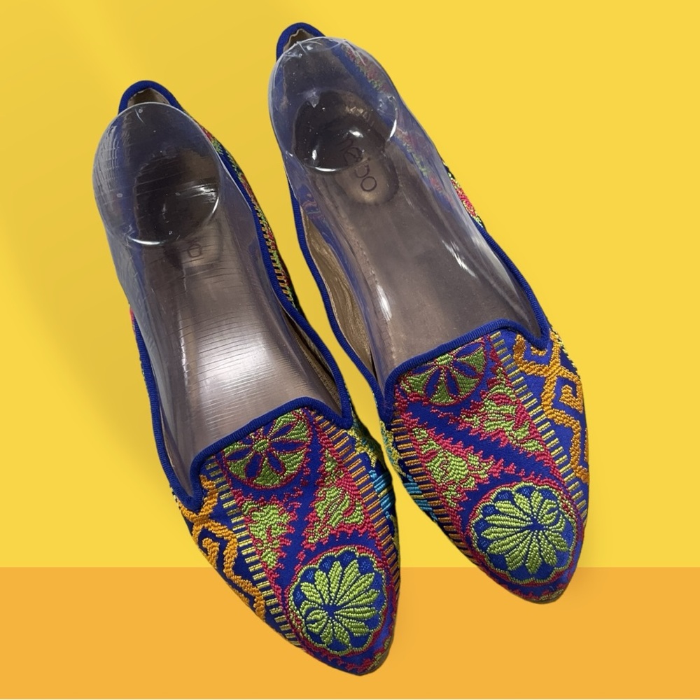Me Too Vintage Colorful Asian Style Tapestry  Flats Loafers Women’s  Size 10M